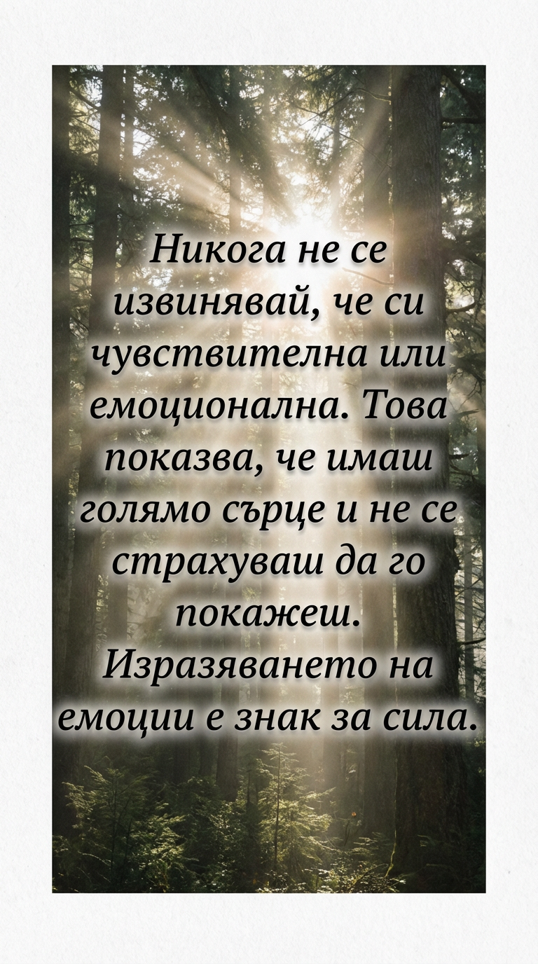 Чувствителността е сила, не слабост