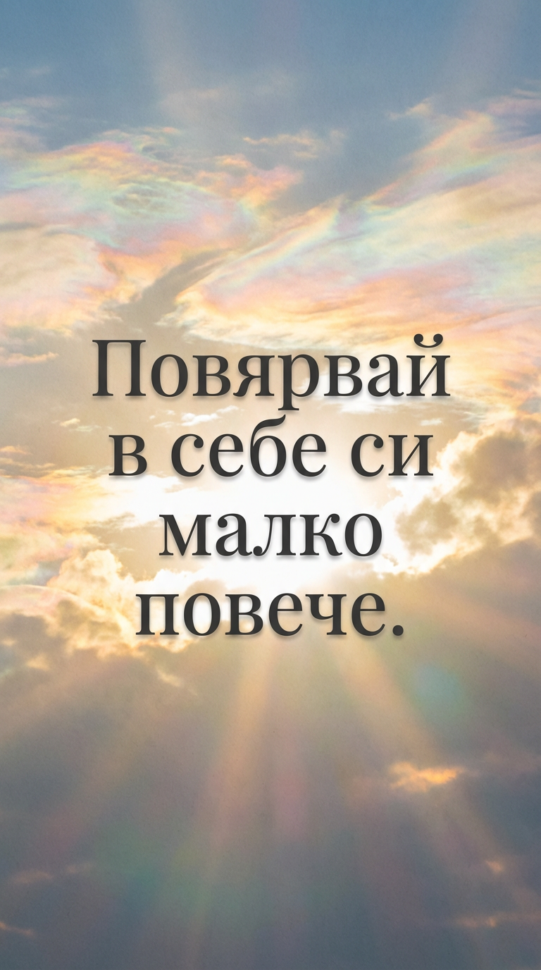 Повярвай в себе си – ти можеш