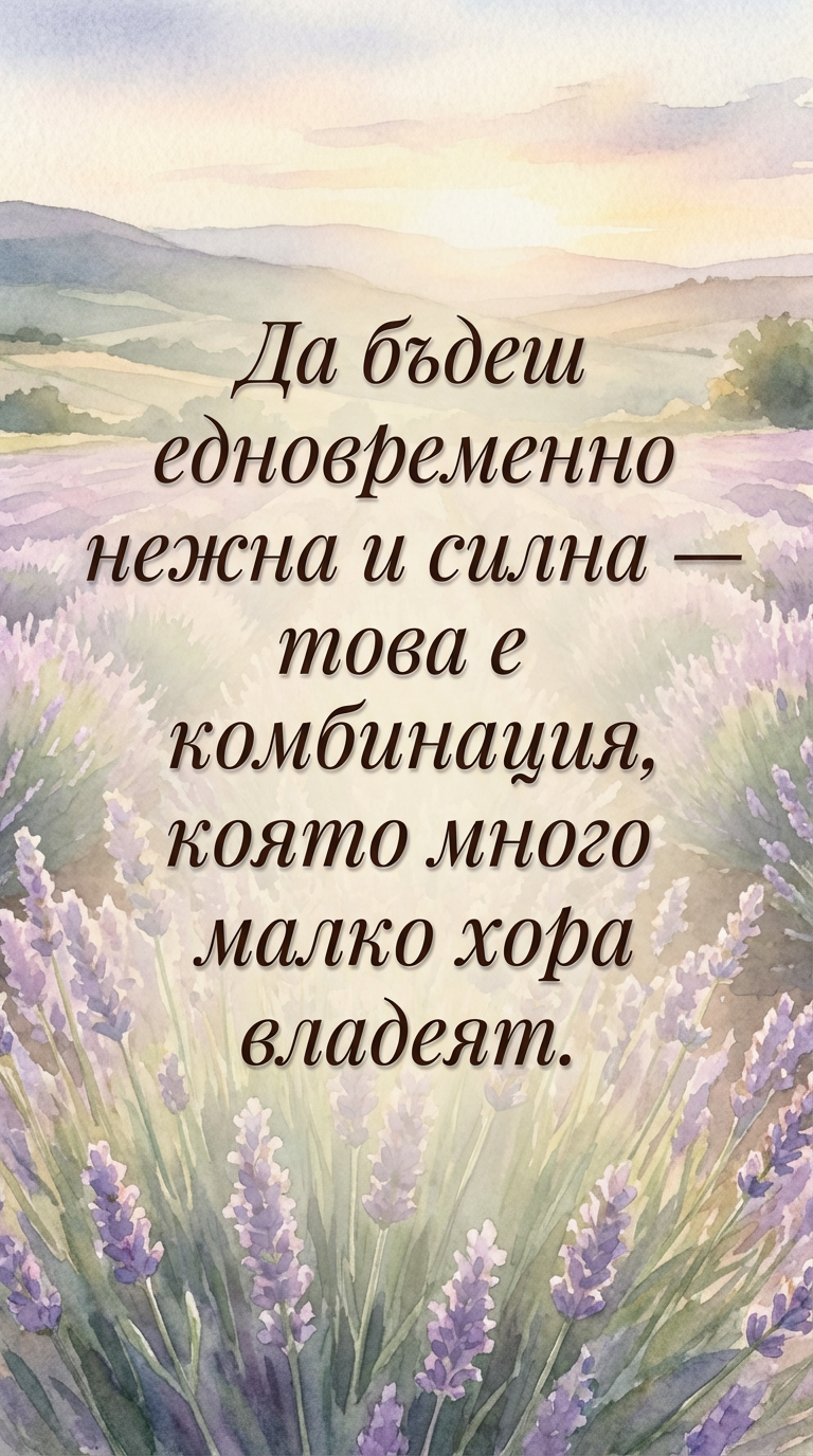 Силата в нежността на жената