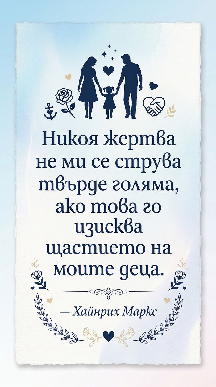 Жертвата за щастието на децата