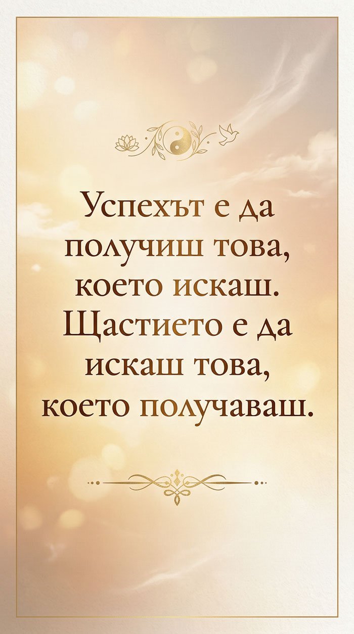 Щастието започва с желанията ни