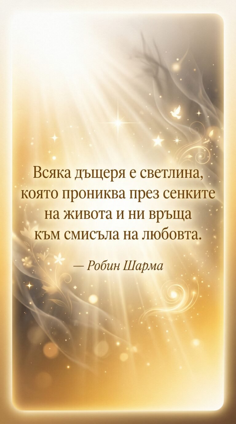 Дъщерята като светлина в живота