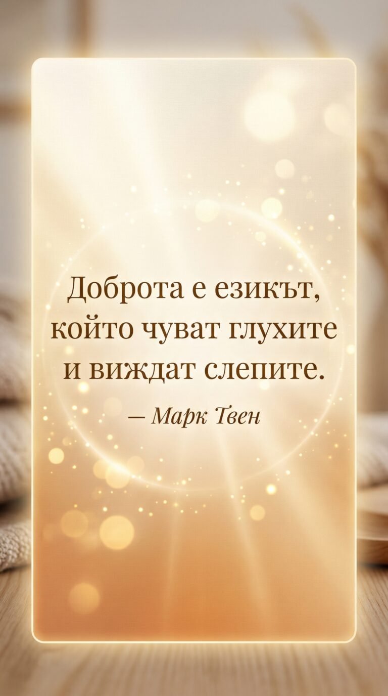 Доброта – езикът, който всеки разбира