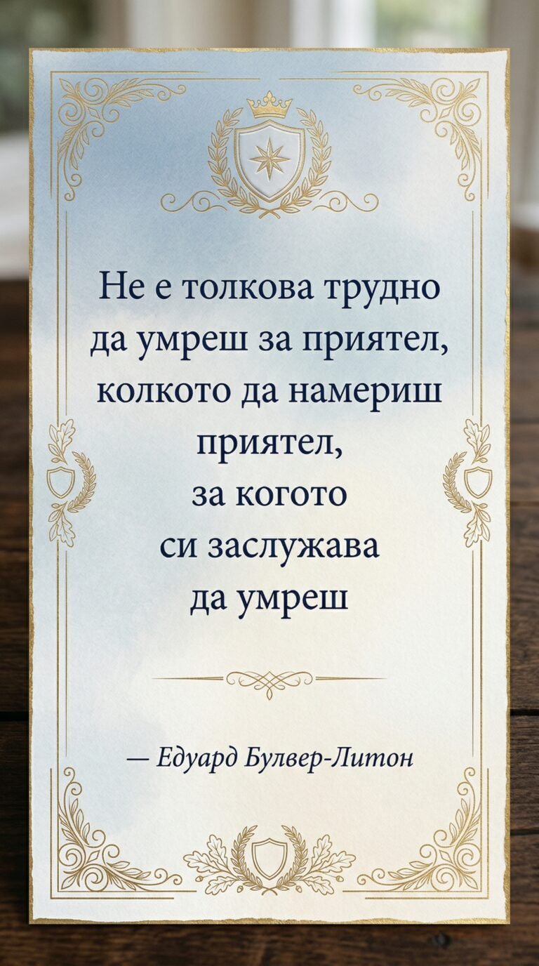 Трудно е да намериш приятел, за когото си струва да се жертваш