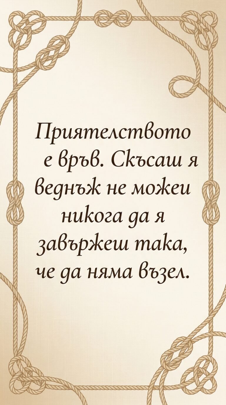 Веднъж счупено приятелство оставя следа