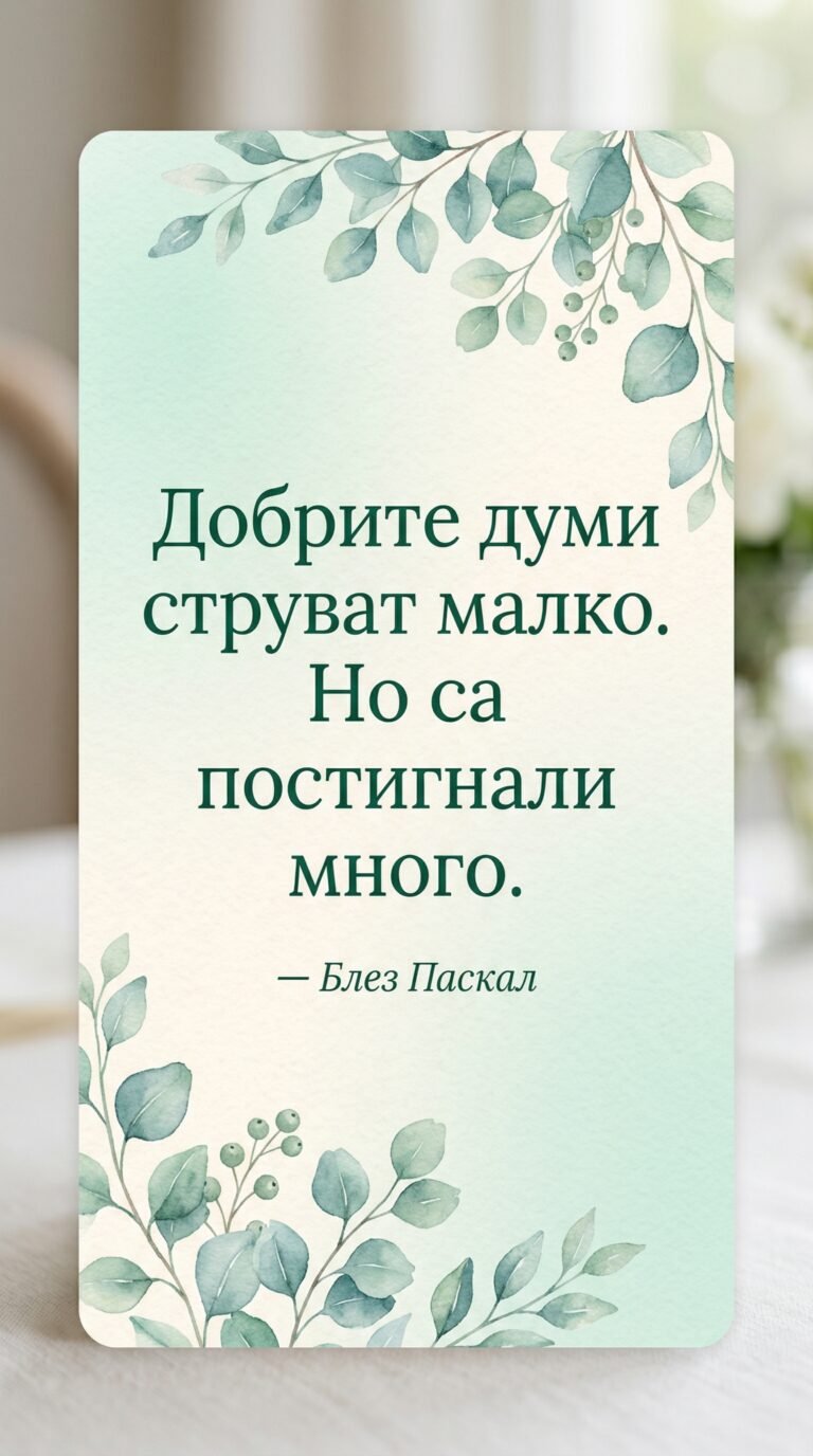 Силата на добрите думи