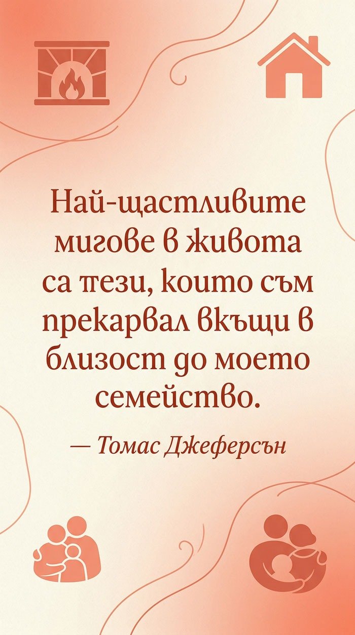 Най-щастливите моменти са у дома