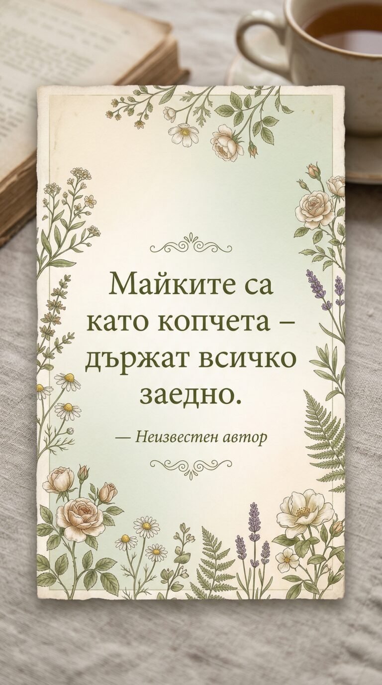 Майката държи всичко заедно