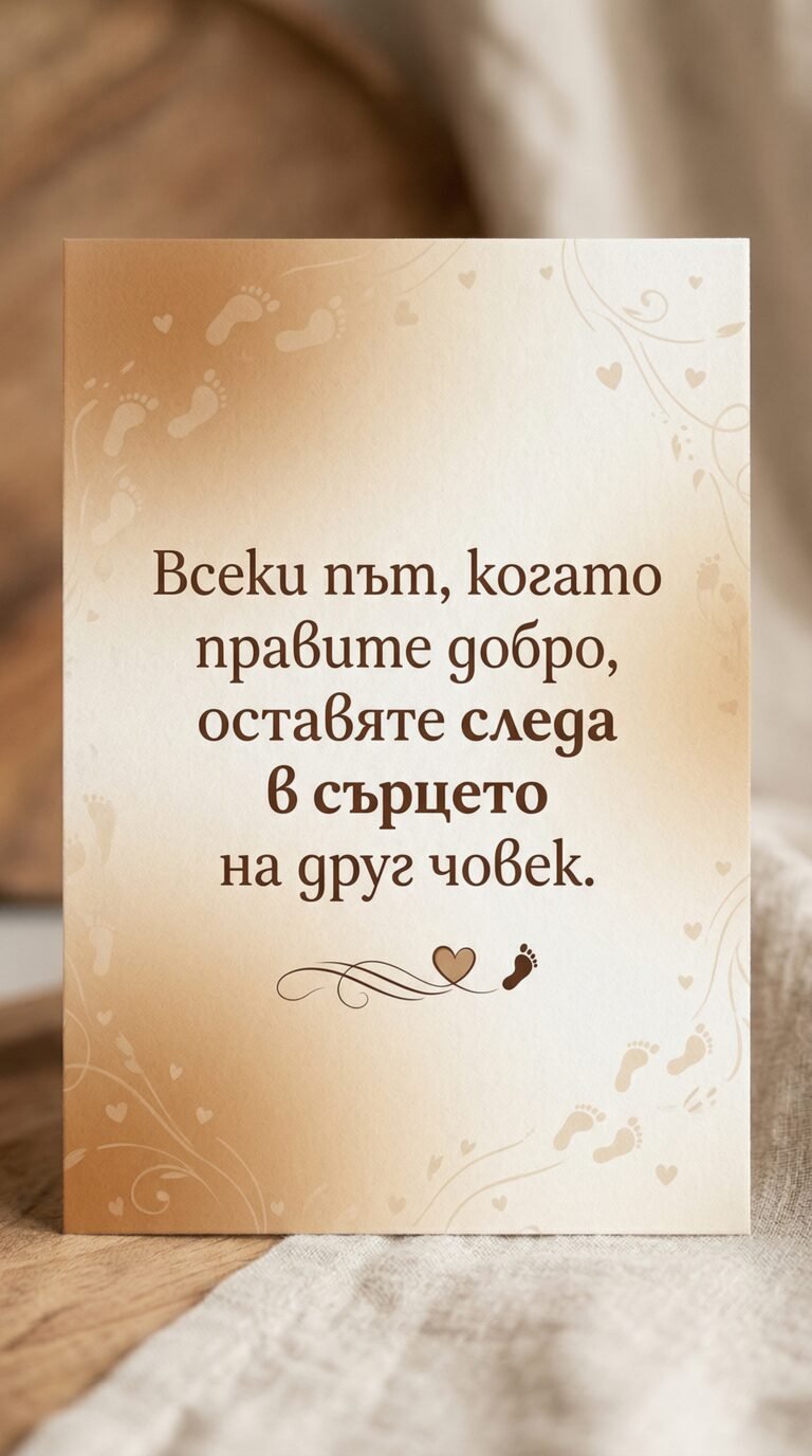 Следата от всяко добро дело