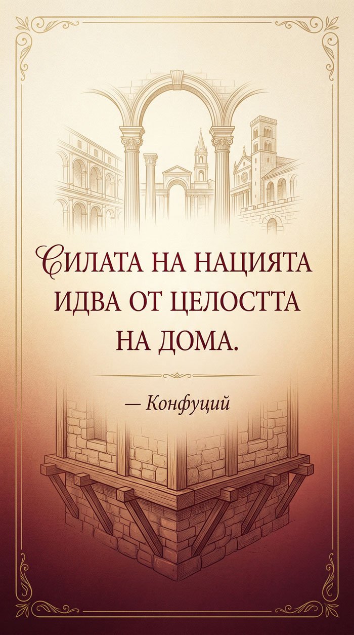 Силата на нацията започва от дома