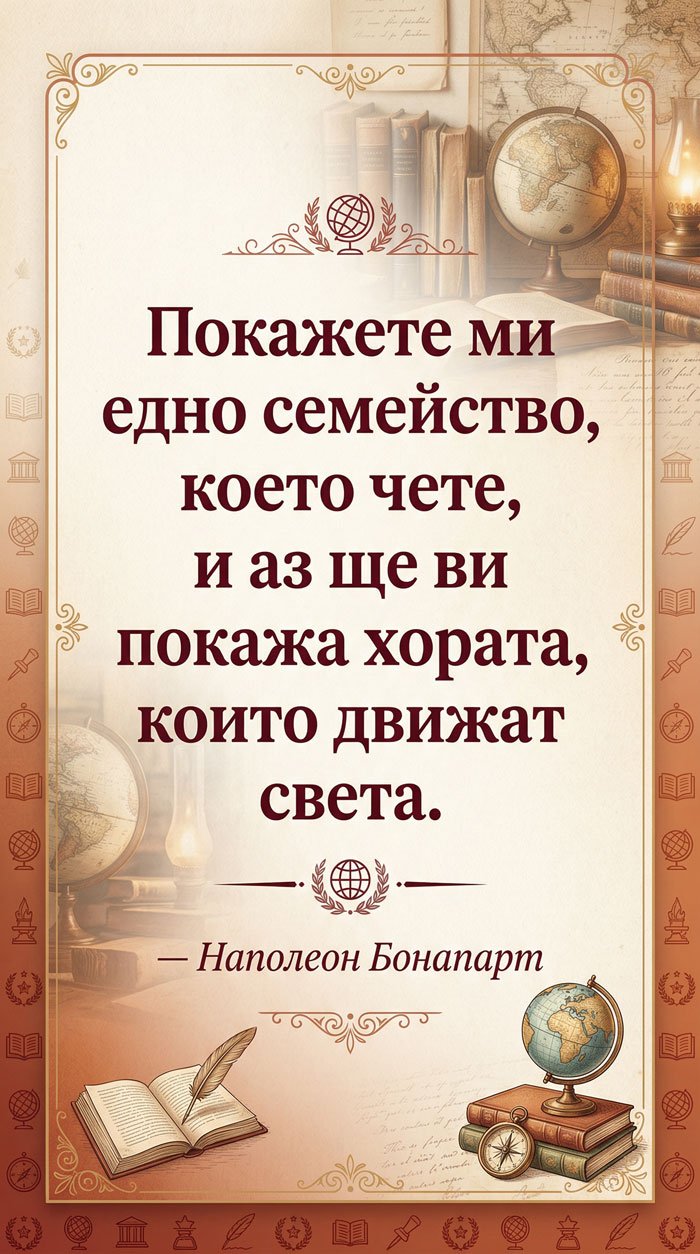 Семейството, което чете, движи света