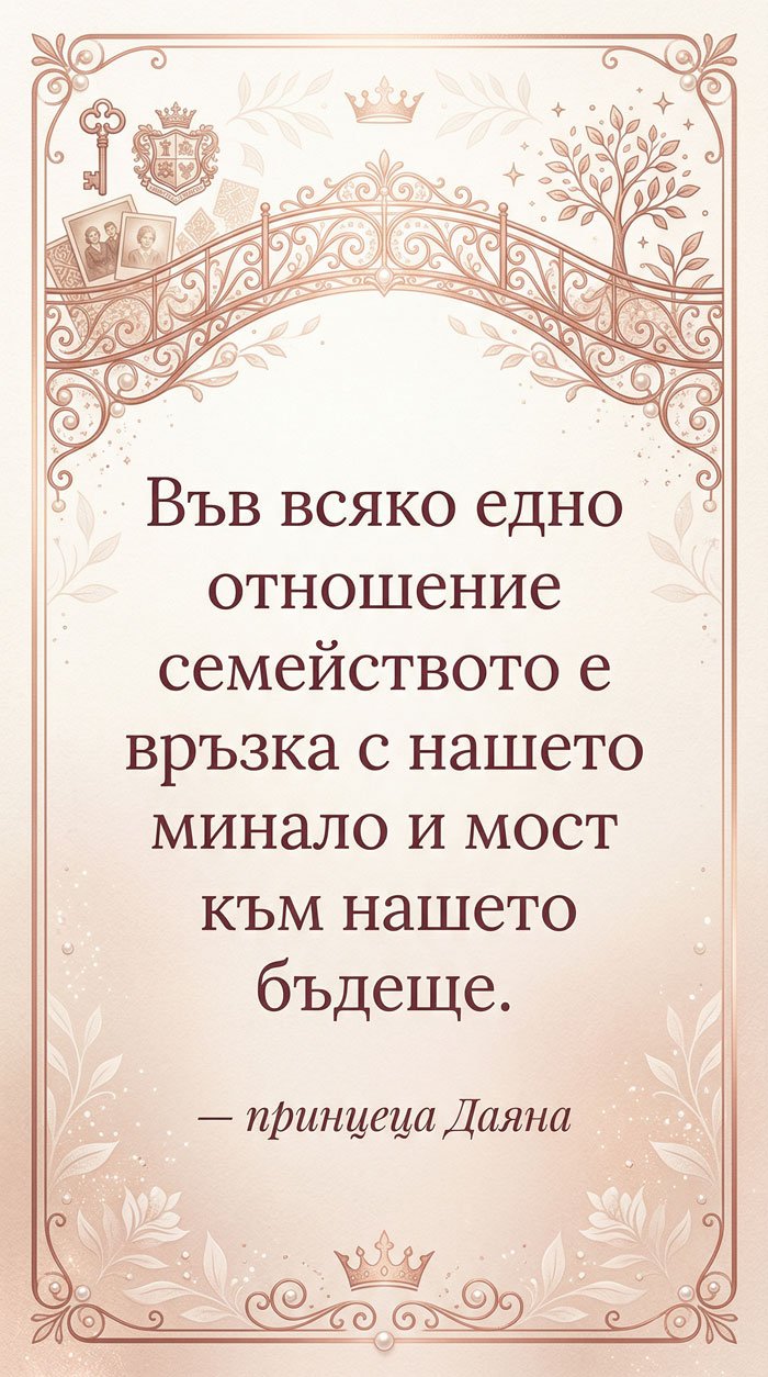 Семейството – връзка между миналото и бъдещето