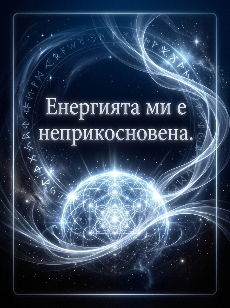 Енергията ми е неприкосновена.