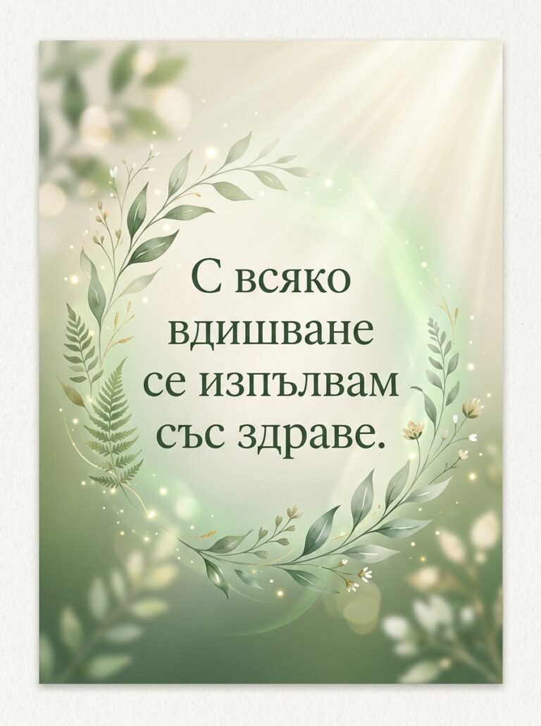 Спокойствие и здраве