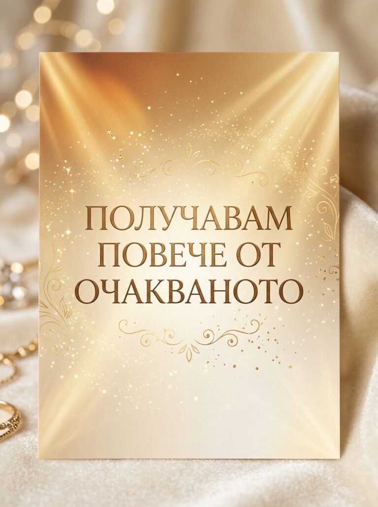 Получавам повече от очакваното