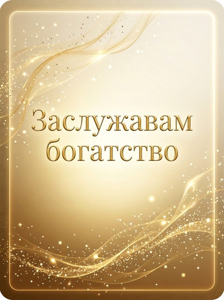 Заслужавам богатство